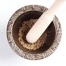 분청 굽 깨갈이 S 미니 절구 마늘다지기