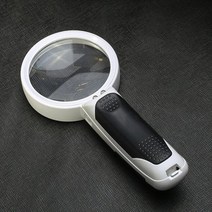 LED 조명이 있는 20배 광학 돋보기 Lupas de aumento를 읽기 위한 휴대용 백라이트 돋보기, 80mm