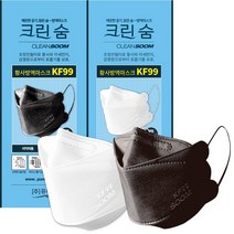 [퓨어텍-직영] 크린숨 보건용마스크 KF99 N99 대형 25매 황사 초미세먼지 차단 방역 100% 국산원자재 국내생산 공장직영, 화이트, 50매