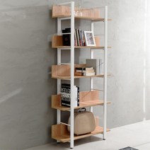 거실서재인테리어 모던가구 사다리책장 집안정리 25평거실 오픈수납 거실정리 스탠드책장 진열대 정리대, 블랙 아카시아