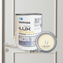 삼화페인트 아이럭스 멀티 에그쉘 1L 생활방수 방문 욕실문 화장실문 몰딩 싱크대 친환경 수성 프리미엄 페인트, 7. 쉬폰 화이트 1L, 1개