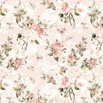 돌하우스용 벽지/HSWP01 Rose buds and Leaves G