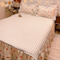 침대 스커트 매트리스 커버 면 작은 꽃 무늬 프린트 싱글 및 더블 bed skirt 배드 스커트