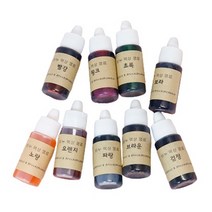 비누 전용 액상 염료(액체 색소) 30ml 9색 택1 (1개/10ml 세트) 만들기재료, 핑크(30ml)