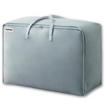 [초특대형제작] 볼라비 이불가방 의류 정리 보관 커버 주머니 파우치 이불 보관함 정리함 캠핑 옷 리빙박스, 그레이, 1개