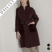 올리비아로렌 데일리스트 포켓밍크 핸드메이드 코트 MDPEAYWA161