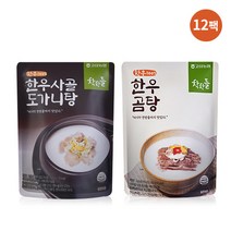 착한들 한우 사골 도가니탕 6팩 + 한우 곰탕 6팩, 1세트, 500g / 500ml