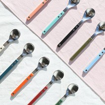 보겐 커트러리 양식기 쌍띠에 스텐 티스푼 실버, 한식숟가락, 실버 - 블랙
