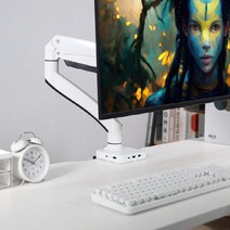 카멜 모니터암 싱글 35인치 고중량 도킹 모니터거치대 PD충전 4K HDMI 최신 고급형, 35인치도킹모니터암+노트북거치대실버