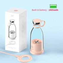해독주스 해독주스다이어트 클렌즈주스다이어트 블렌더 추출 메이커 블렌더 스무디, 핑크 1400mah