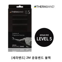 세라밴드 2m 천연고무 운동 라텍스밴드, 블랙(lv.5)