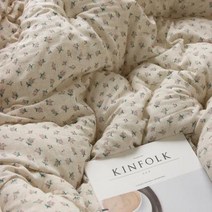 바보사랑 하이디의 꽃 레이온린넨 토숀 차렵이불 SS/Q/K.앤코튼