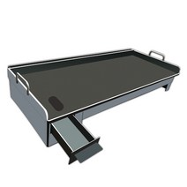 업소용 대형 사각 철판 토스트 분식집 불판 생선 구이, 80x40x15x0.8cm