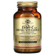 솔가 Solgar Ester-C 플러스 비타민C 500mg 베지 캡슐 100정, 1PACK, 상세설명참조