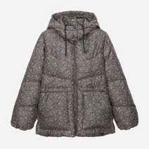 써스데이아일랜드 다운점퍼 덤블 카라 탈부착 후드패딩