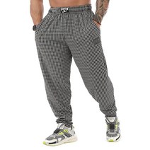 BIG SAM SPORTSWEAR COMPANY 빅샘 남성용 주머니가 있는 스웨트팬츠 보디빌딩 운동 컴포트 디자인 배기 머슬 팬츠 회색. XX-Large