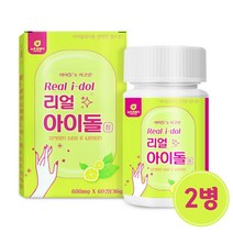 아이돌물 아이돌 워터 정 레몬녹차수 알약타입 옥수수수염 호박 팥 효능, 2개, 600mg*60정