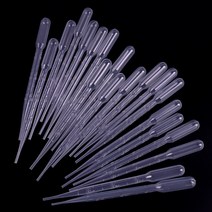 피펫 일회용 안전한 투명 플라스틱 점안기 실험실 실험 소모품용 눈금 100PCs 3ml, 한개옵션0