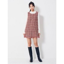 남성 에잇세컨즈 레드 트위드 미니 원피스 351Y71IQ16