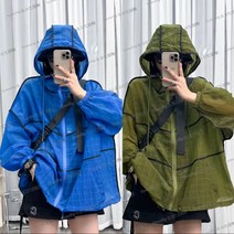 바이스타 워터프루프 스트랩 조인트 후드 자외선 차단 코트 여름 돌격복 지퍼 가디건 자외선 차단복