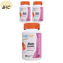 JHC[구매대행] 닥터스베스트 비오틴 5000mcg 스트로베리 딜라이트 구미 60개 3통, 60정, 3개