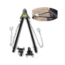 HTTMT- US-FF801-BK- Adjustable Tow Towing Bar Bumper Mount 5000lb w/Chains RV Car Truck Jeep System