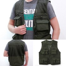 경량 메쉬 레저 조끼(XL) (그린) 스태프조끼 안전조끼 회사조끼