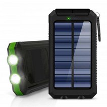 태양광 보조배터리 태양 보조베터리 80000mAh 휴대용 Poverbank 외부 배터리 충전기 스마트 폰 케이블, [01] 50001 mAh-100000 mAh, [03] green