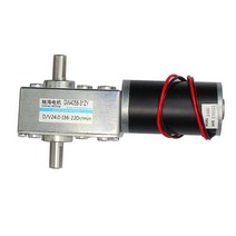 감속기 기어드 모터 DC 12V 24V 더블 샤프트 고 토크 웜 12-470RPM 최대 70KG 자동 잠금 가변 속도 반전, [01] 12rpm, [01] 12V