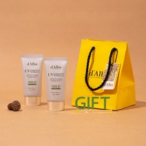 1+1 달바 비건 마일드 선크림 50mlX2개+기프트백 증정 / 최대 53% 무기자차 논나노 순한 온 가족용 민감성 타입 추천 자외선 차단제 182706, [교차]마일드50ml+톤업50ml+증정