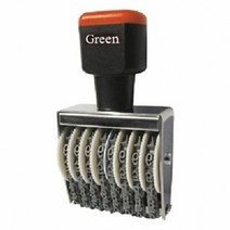 그린 넘버링 4mm 12단 일부인 도장 스탬프 날짜