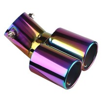 배기 머플러 팁범용 번트 컬러 자동차 배기 머플러 구부러진 스테인레스 스틸 소음기 팁, 09 Type I