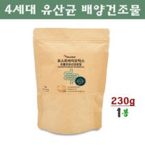 4세대 포스트바이오틱스 신바이오틱스 프로바이오틱스 유산균 배양건조물 분말 가루 락토바실러스 가세리 플란타룸 김치유산균 비만세균 장내유익균 면역력 키즈 어린이 온가족 대용량 추천, 230g, 1봉