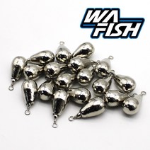 청룡조구 도금 물방울추 55개 벌크 오징어 문어 쭈꾸미 도금 봉돌 도래추 싱커