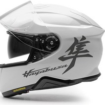 하야부사 신형로고스티커 한문데칼 스즈키 오토바이, 한문로고(180x195mm), 검정