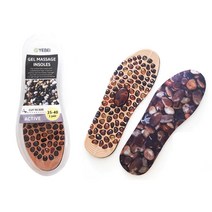 부모님선물 발건강 조약돌 기능성깔창 다리붓기 발피로 용천혈 평발교정, 1개