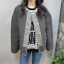 상상그이상 여성용 겨울 베이직 덤블 리버서블 양면 패딩 점퍼