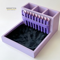 베베텐 가위정리대 전용상품 멀티전용 미용실 토끼털 깔개 밍크털 깔개 츄레이 가위 깔판, 블랙 (얇은원단.토끼털), 1개
