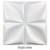 장식 3D 벽 패널 다이아몬드 디자인 비 자체 접착 플라스틱 타일 스티커 거실 욕실 벽지 6 개 30cm, E-(Bright white)