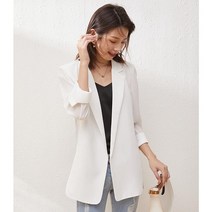 Momolatti 여성 태양 보호 재킷 오버핏 기본 블레이저 자켓