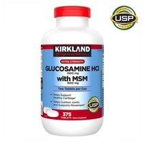 커클랜드 글루코사민 HCI 1500mg MSM 1500mg 375개입