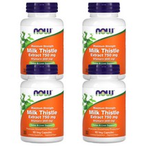 Now Foods 나우 푸드 삼키기 쉬운 밀크씨슬 실리마린 스트렝스 고함량 간 영양제 750mg, 360정