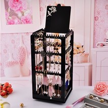 풀커버링 회전 아크릴 귀걸이 목걸이 악세사리 정리대 진열대 보관함 보석함 정리함