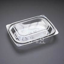 GD001 일회용반찬용기 투명 (1000세트) 몸통 뚜껑 마른반찬, 1세트, 1000개입