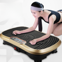 가정용 진동 운동기구 덜덜이 복부 뱃살 감소 마사지 쉐이크보드 전신 지방 연소 흔들기 기계, B 블루투스뮤직모델골드/마그넷마사지패스트슬림