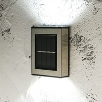 라이프랩 야외등 실외 벽부등 LED 태양광 외부 벽 등 정원 마당 계단 주차장 조명 센서등 백색2P