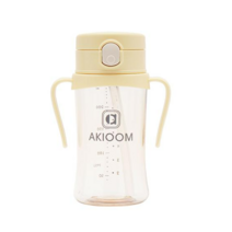 아키움 PPSU 원터치 빨대컵 260ml, 레몬, 1개