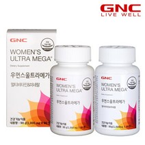 [지앤씨] [GNC] 우먼스 울트라메가 멀티비타민 앤 미네랄 (90정) 45일분 x2병, 상세 설명 참조, 상세 설명 참조