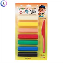 동네마트 만지락 멀티 클레이 굳지 않는 유점토 7색 세트 찰흙 대용품 곡물 점토 (09651A84Y + S/N: 817F@2607 321], 단일 수량