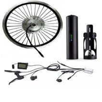 튼튼한 활력있는 전기 자전거 허브 모터 사이클 변환 키트 배터리 포함 36V 250W 83mm, 06 Kit witH LCD8H, 한개옵션1